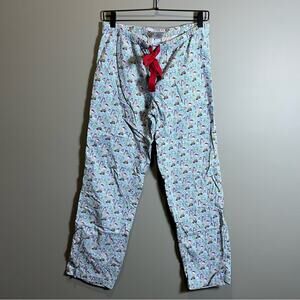 Vineyard Vines Whale & Christmas Patterned Pajama Pants with Red Drawstring